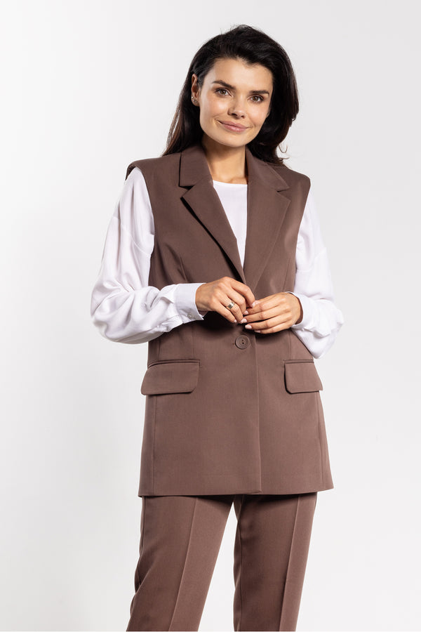 Gilet femme awama — brun