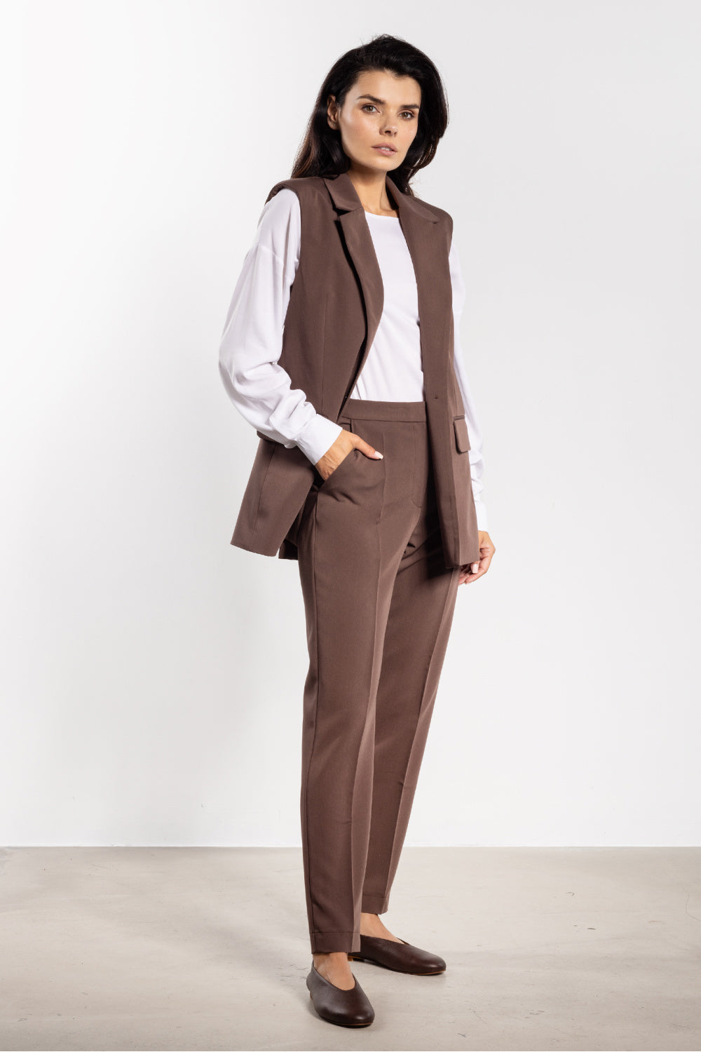 Gilet femme awama — brun