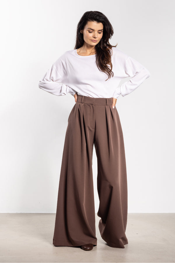 Chaussures à talons femme awama Pantalon Pantalon — brun