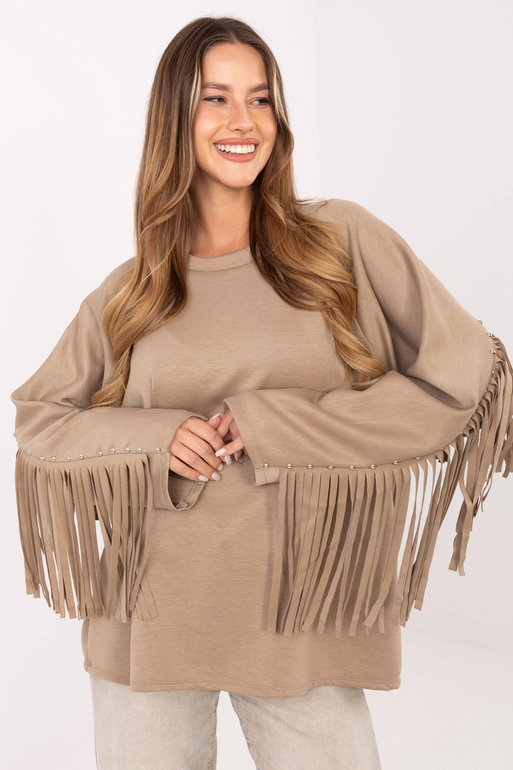 T-shirt femme Factory Price Sweatshirt Sweatshirt — beige