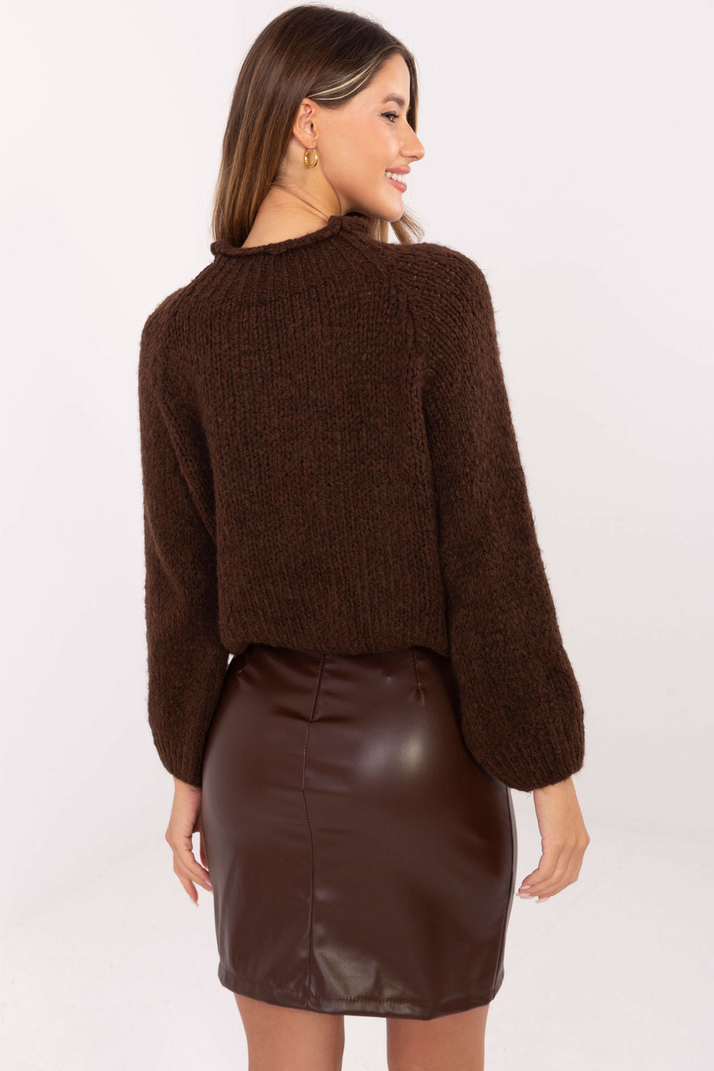 Pull femme Italy Moda Chandail Chandail — brun