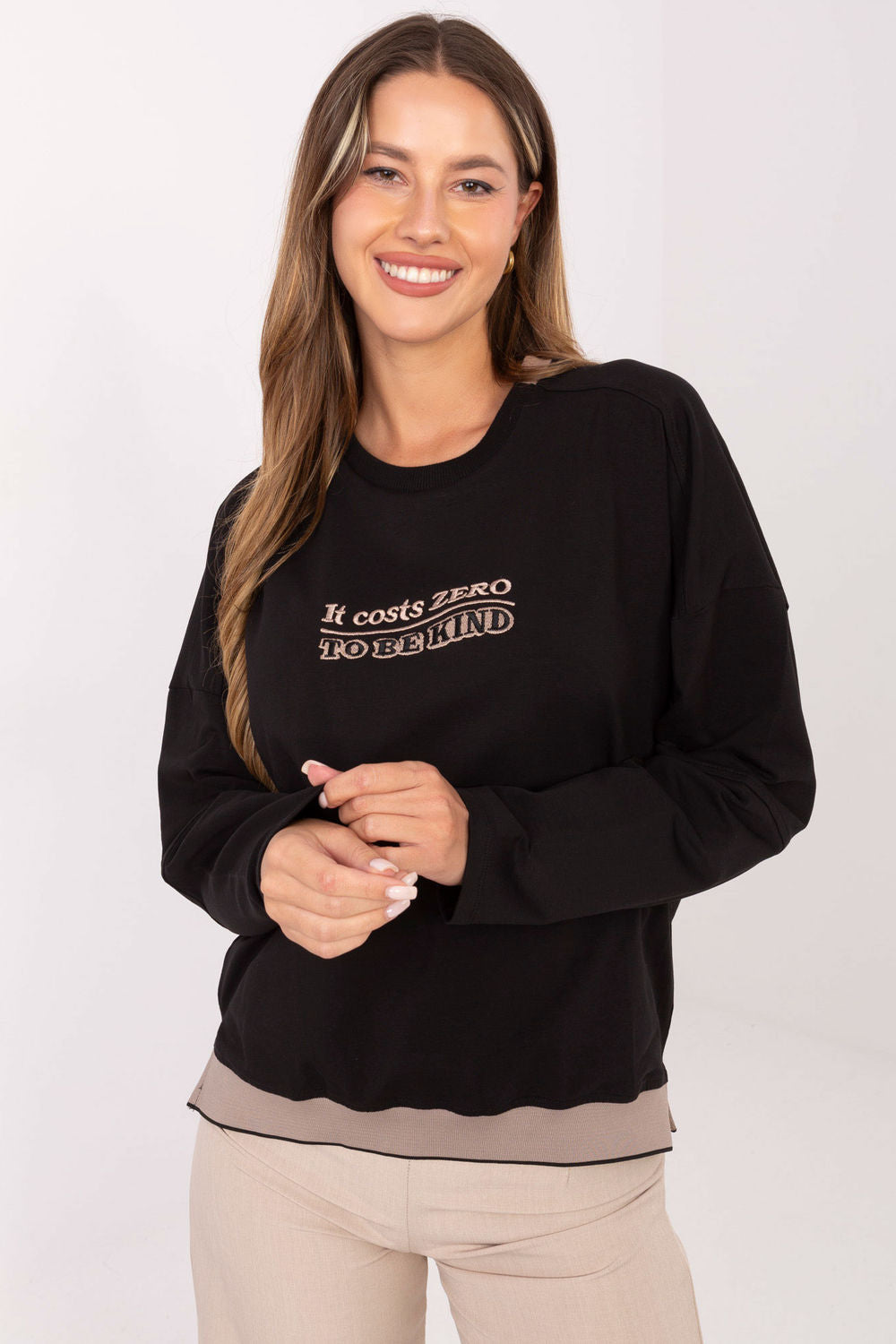 T-shirt femme Relevance Sweatshirt Sweatshirt — noir