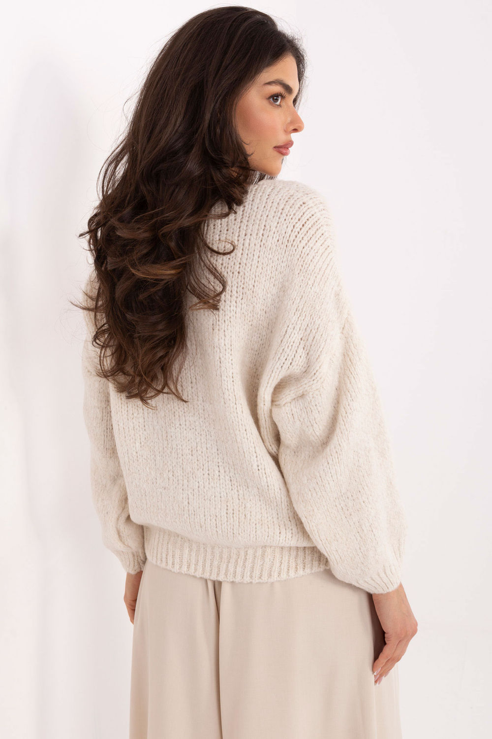 Pull femme Italy Moda Chandail Chandail — beige