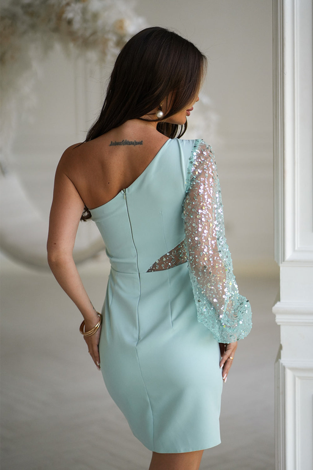 Robe femme Bicotone Courte Courte — vert
