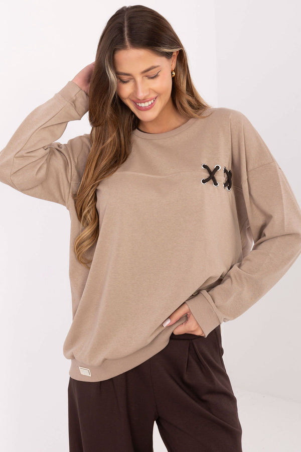 T-shirt femme Relevance Sweatshirt Sweatshirt — beige