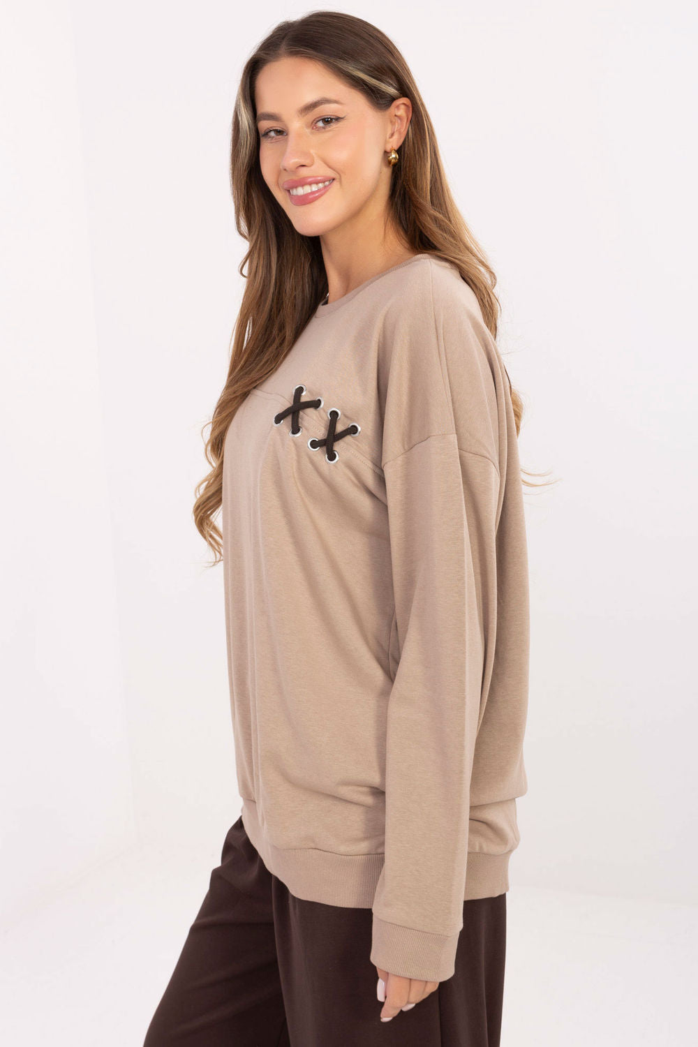 T-shirt femme Relevance Sweatshirt Sweatshirt — beige