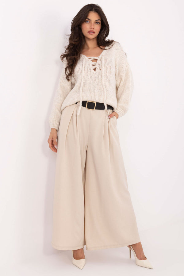 Chaussures à talons femme Italy Moda Pantalon Pantalon — beige