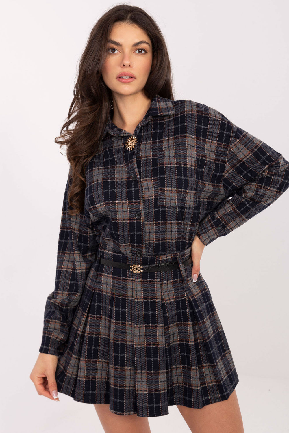 Jupe femme Italy Moda Courte Courte — bleu marine