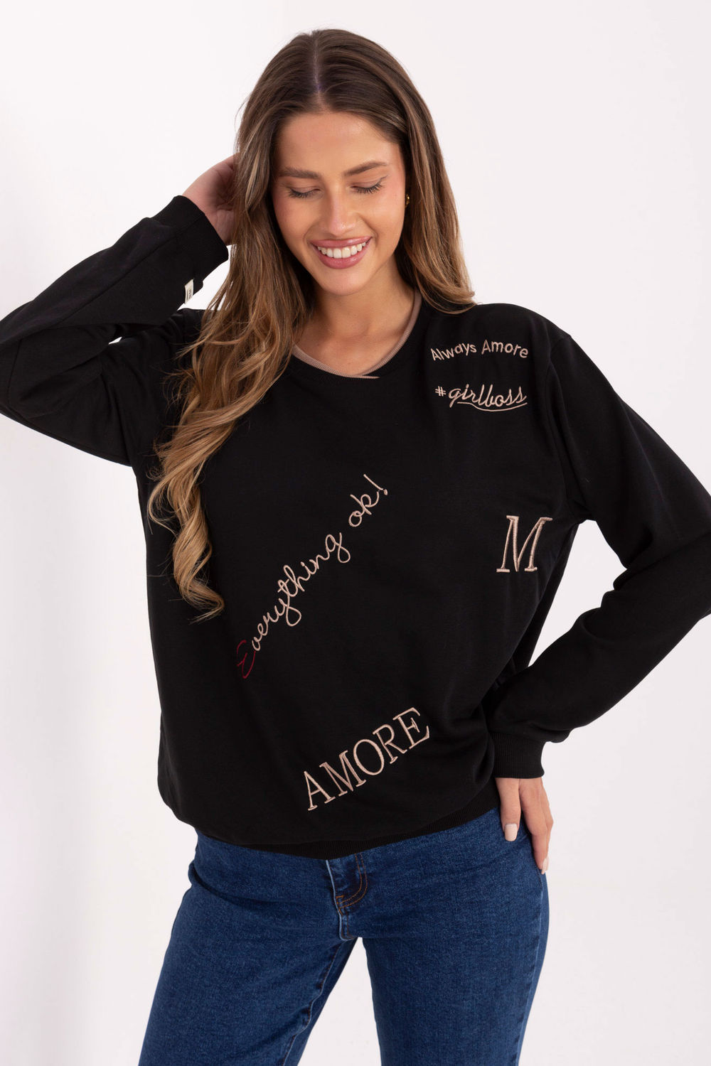 T-shirt femme Relevance Sweatshirt Sweatshirt — noir