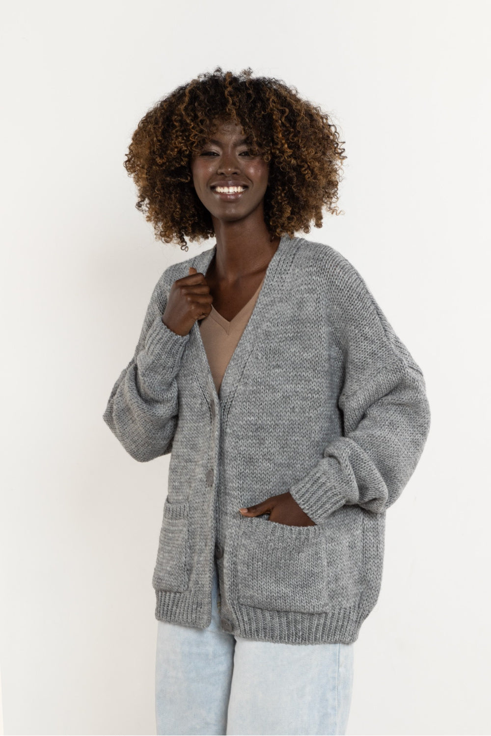 Cardigan femme awama — gris