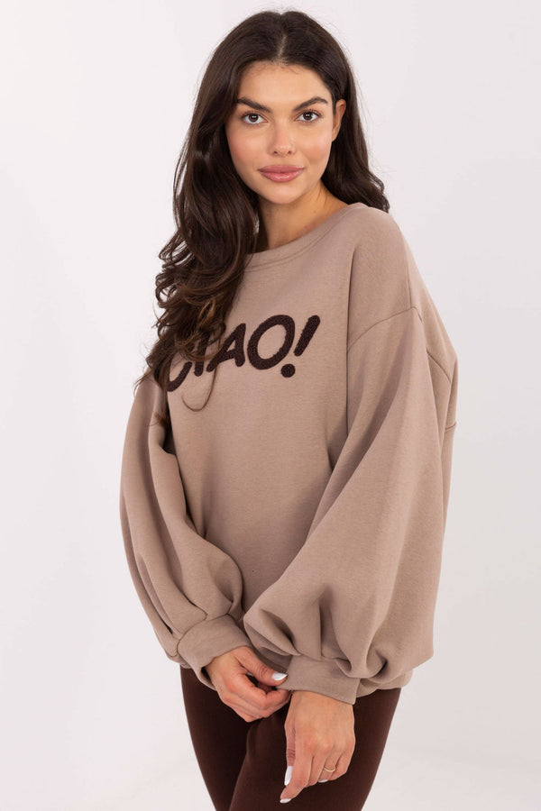 T-shirt femme Rue Paris Sweatshirt Sweatshirt — beige