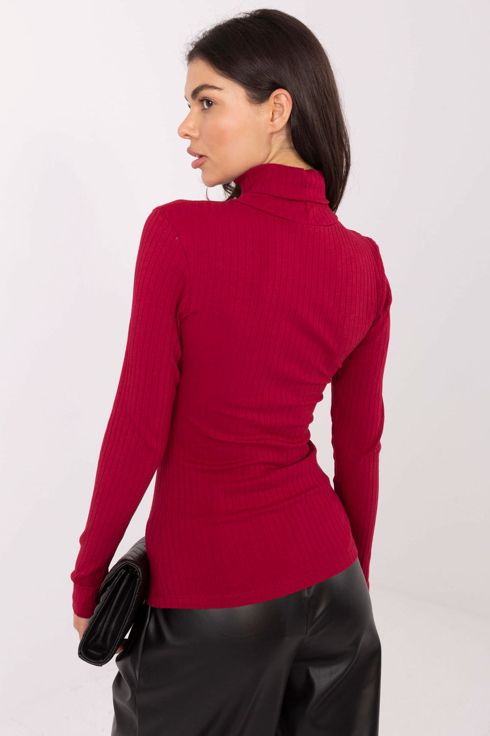 Pull femme Rue Paris Col Roulé Col — rouge
