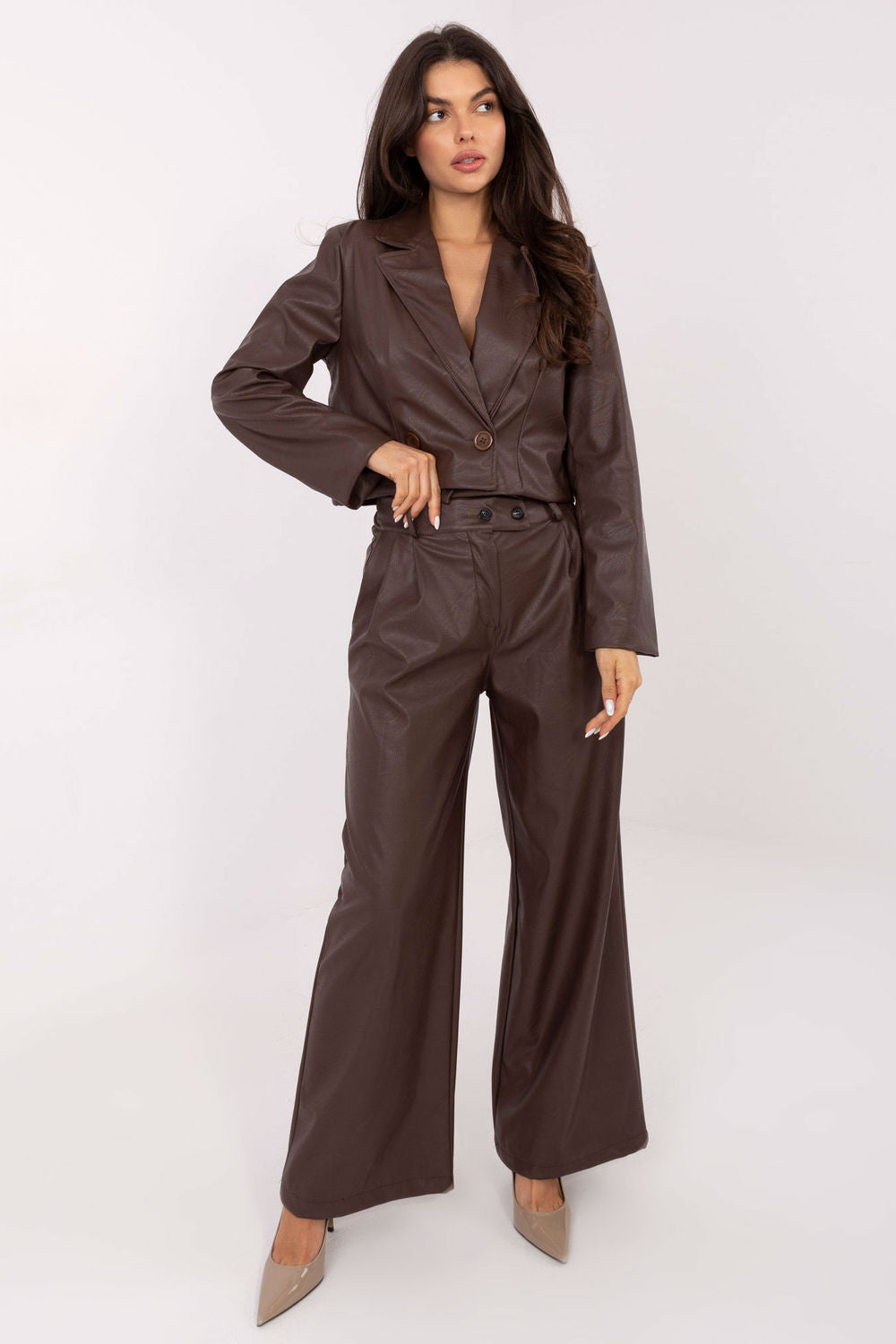 Chaussures à talons femme Rue Paris Pantalon Pantalon — brun