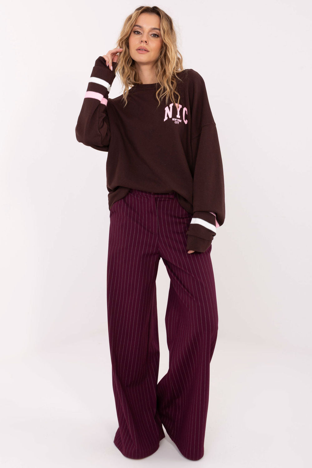 T-shirt femme Factory Price Sweatshirt Sweatshirt — brun