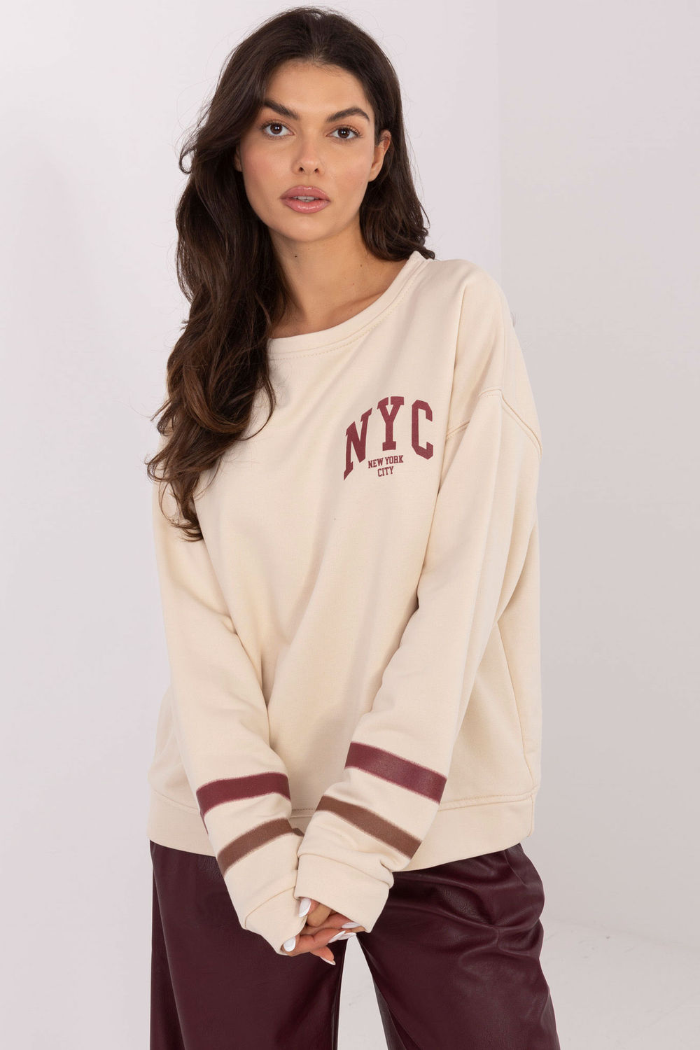 T-shirt femme Factory Price Sweatshirt Sweatshirt — beige