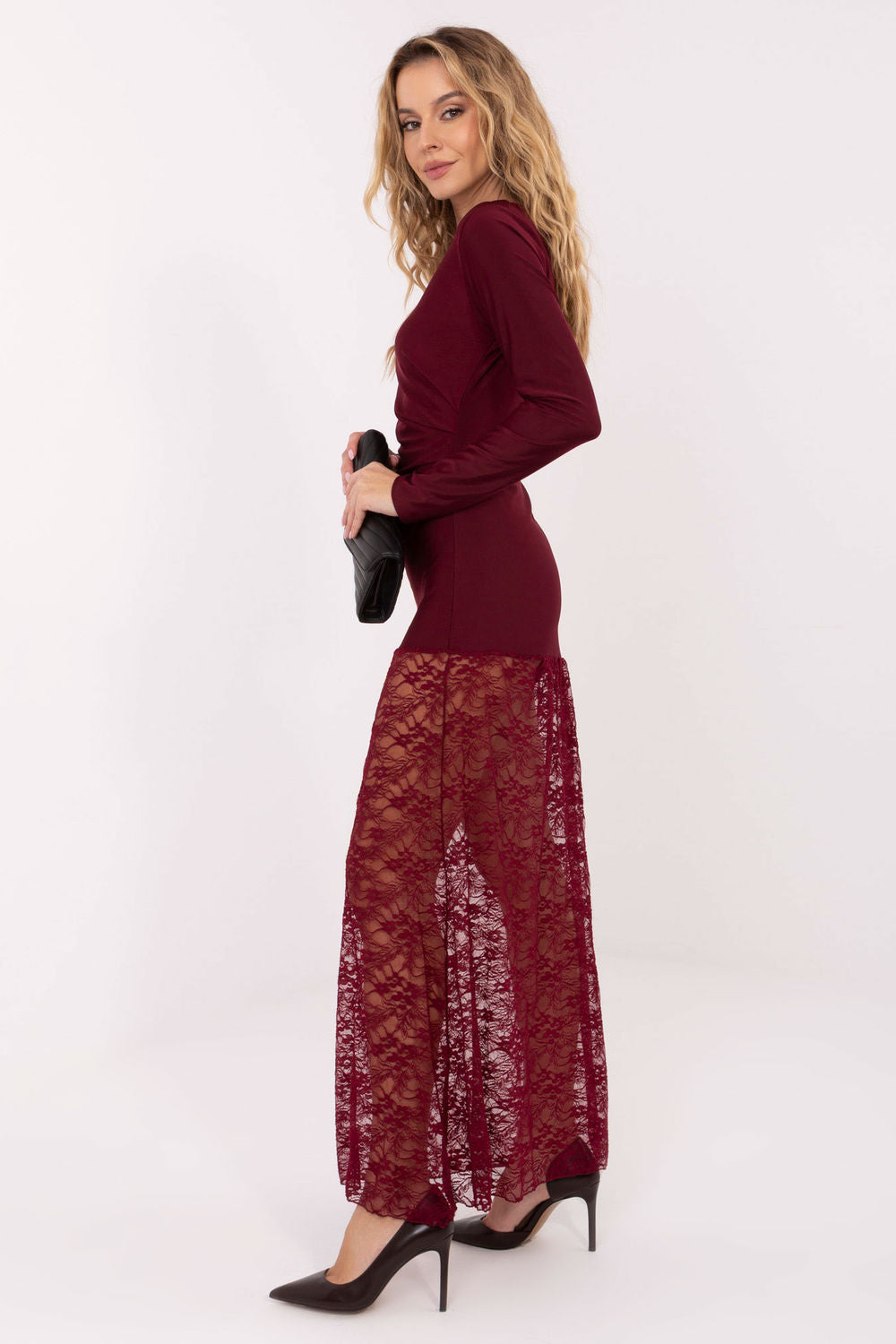 Robe femme Italy Moda Longue Longue — rouge