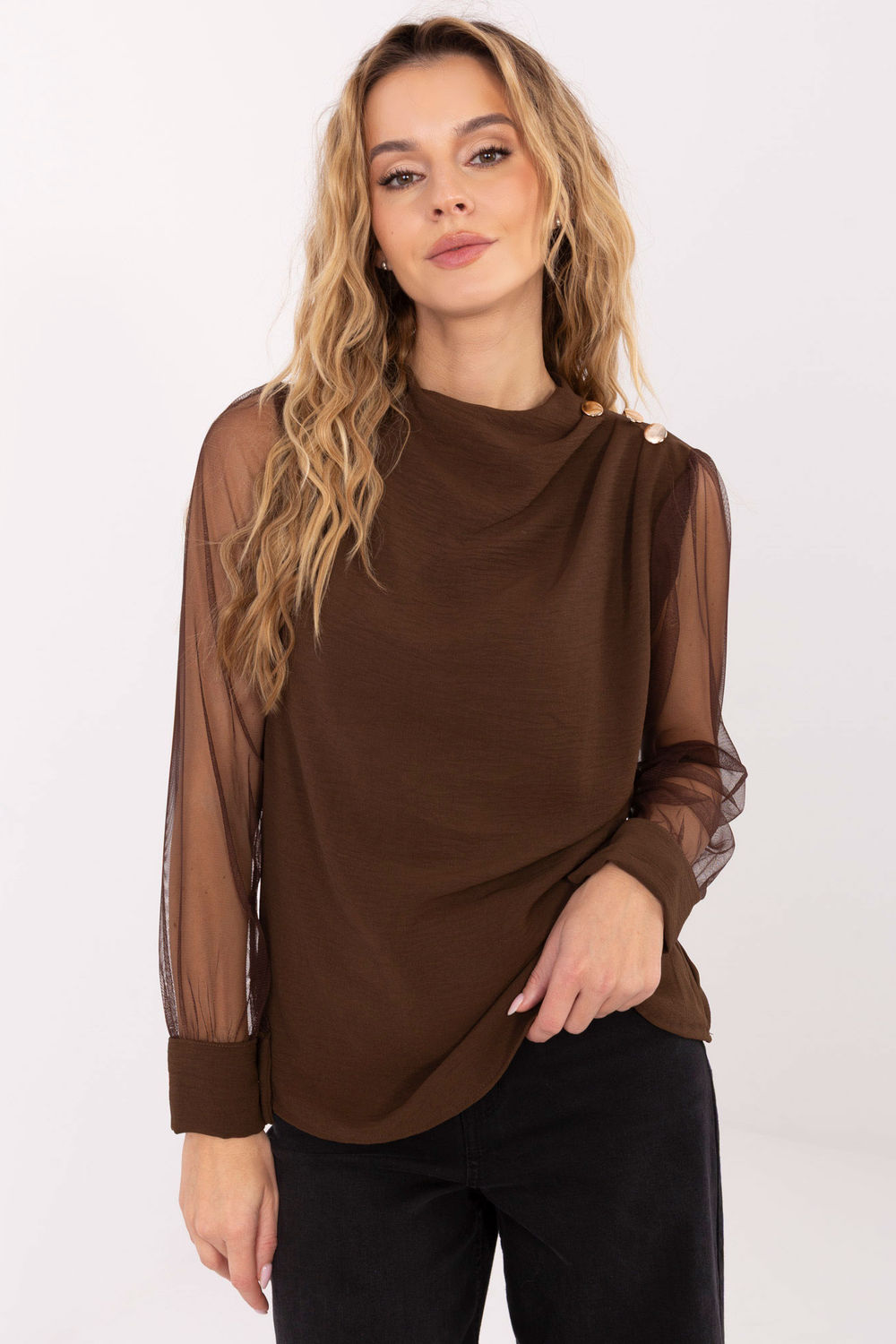 Blouse femme Italy Moda Chemisier Chemisier — brun