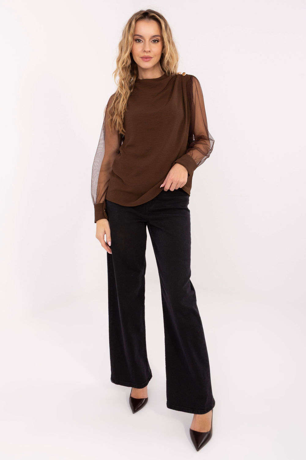 Blouse femme Italy Moda Chemisier Chemisier — brun