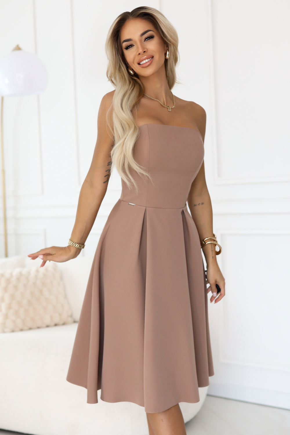 Robe femme Numoco De Cocktail De — beige