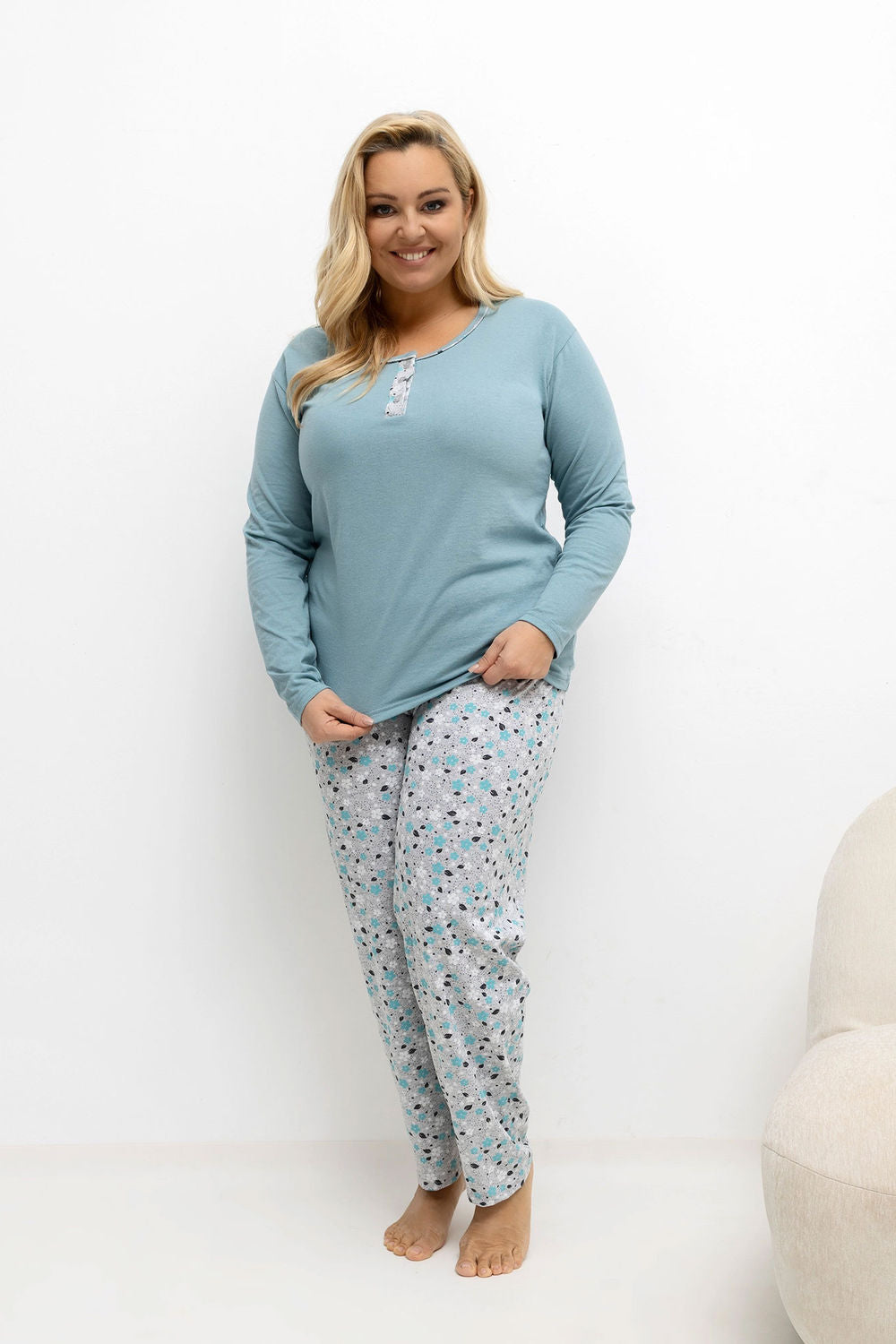 Pyjama femme Forever Pink Taille Plus Taille — vert