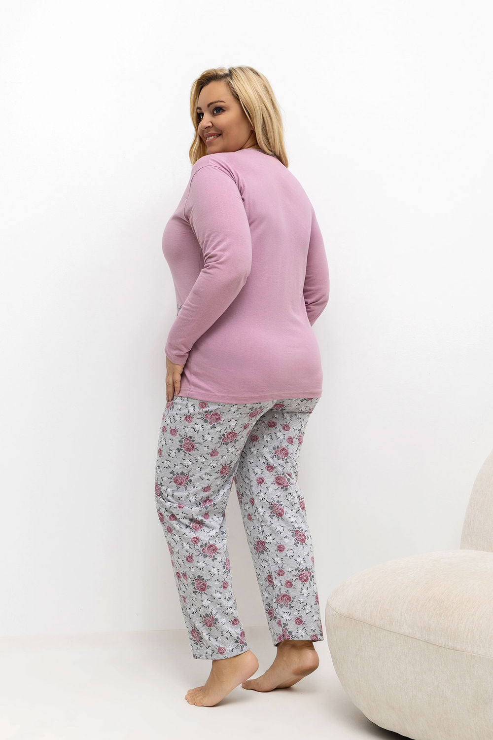 Pyjama femme Forever Pink Taille Plus Taille — rosé