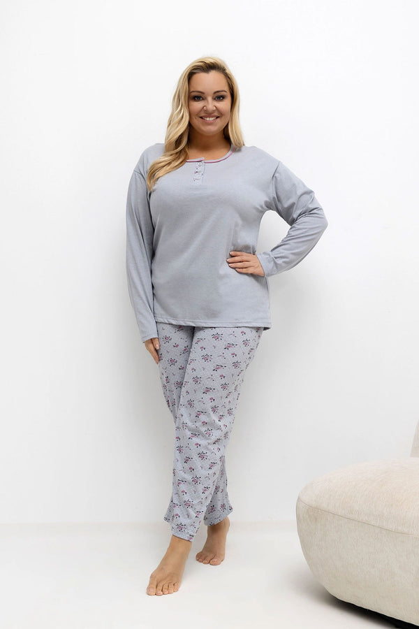 Pyjama femme Forever Pink Taille Plus Taille — gris