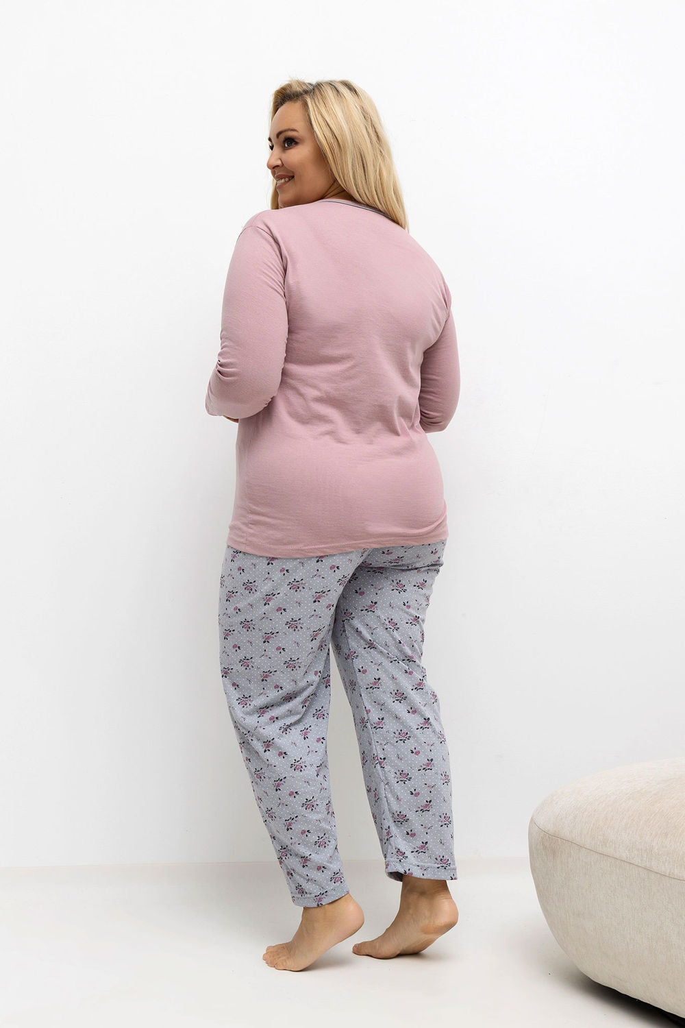 Pyjama femme Forever Pink Taille Plus Taille — rosé