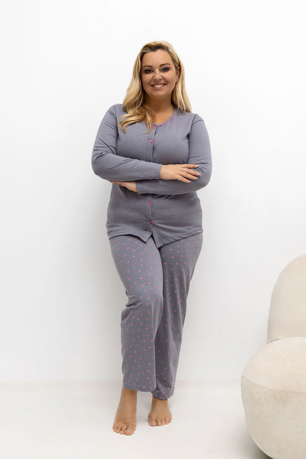 Pyjama femme Forever Pink Taille Plus Taille — gris