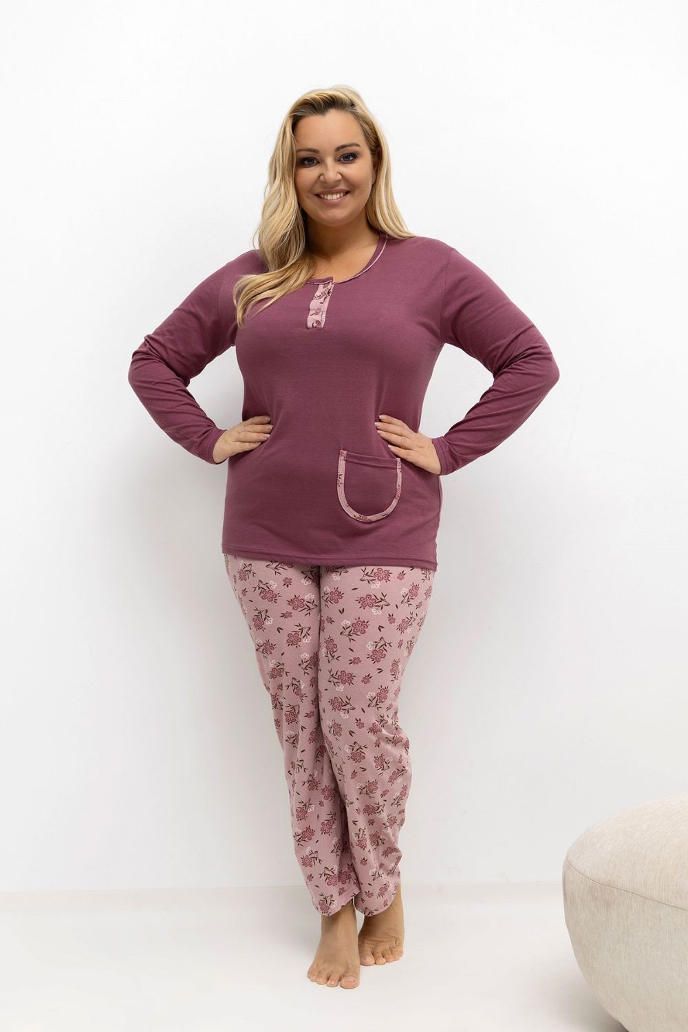 Pyjama femme Forever Pink Taille Plus Taille — rosé