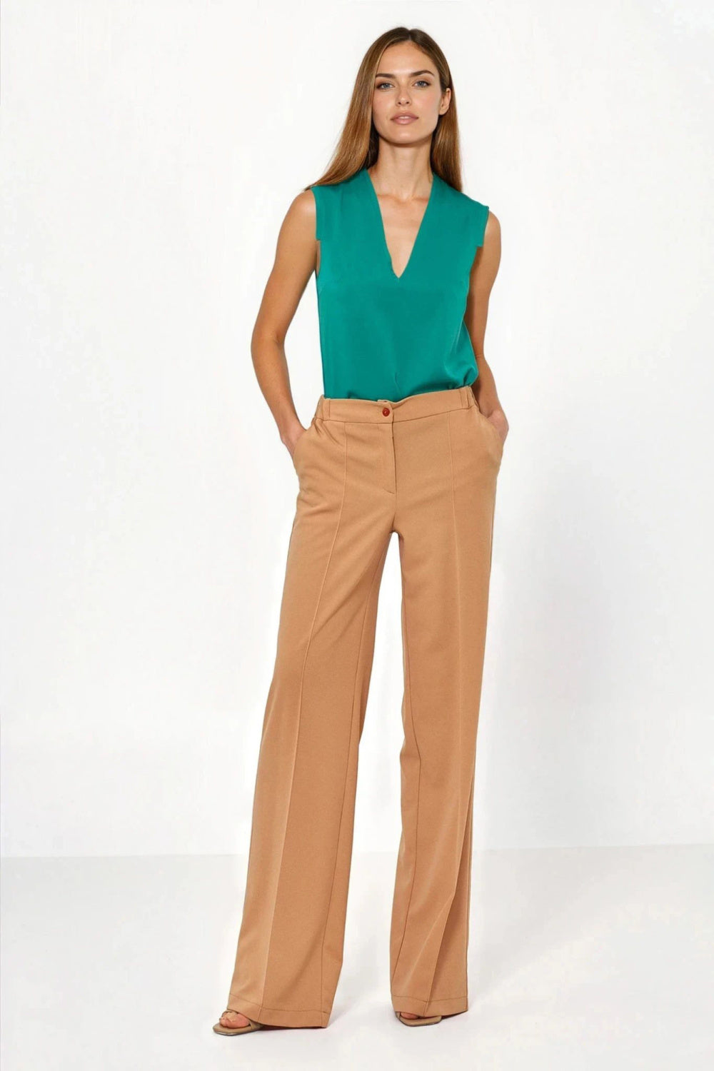 Chaussures à talons femme Nife Pantalon Pantalon — brun