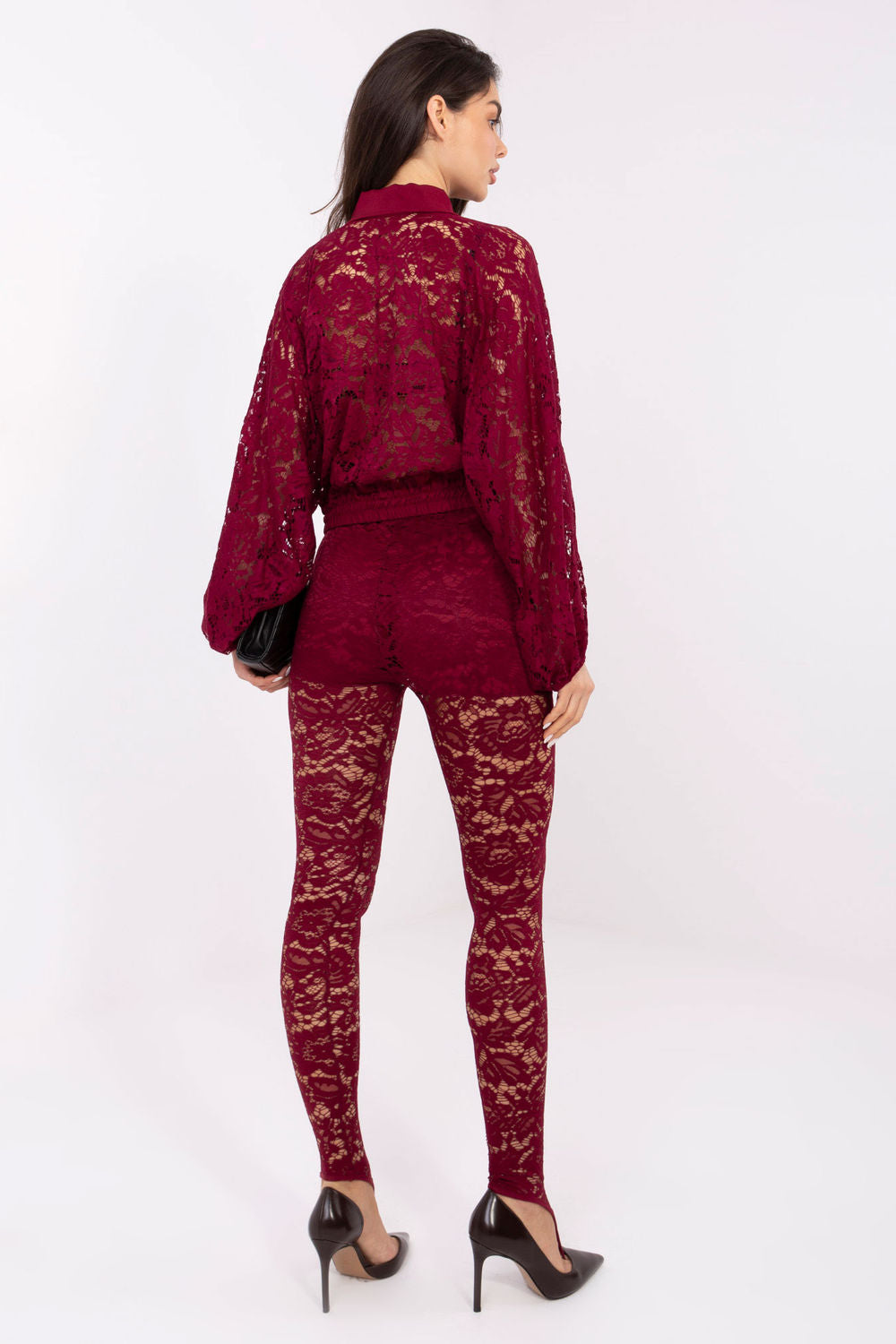 Chaussures à talons femme Italy Moda Leggings Longues Leggings — rouge