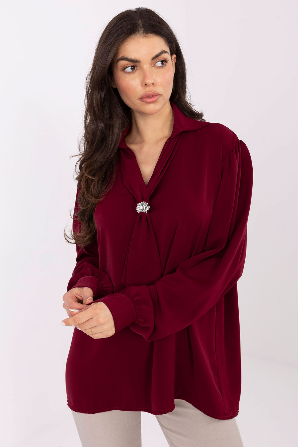 Blouse femme Factory Price Chemisier Chemisier — rouge