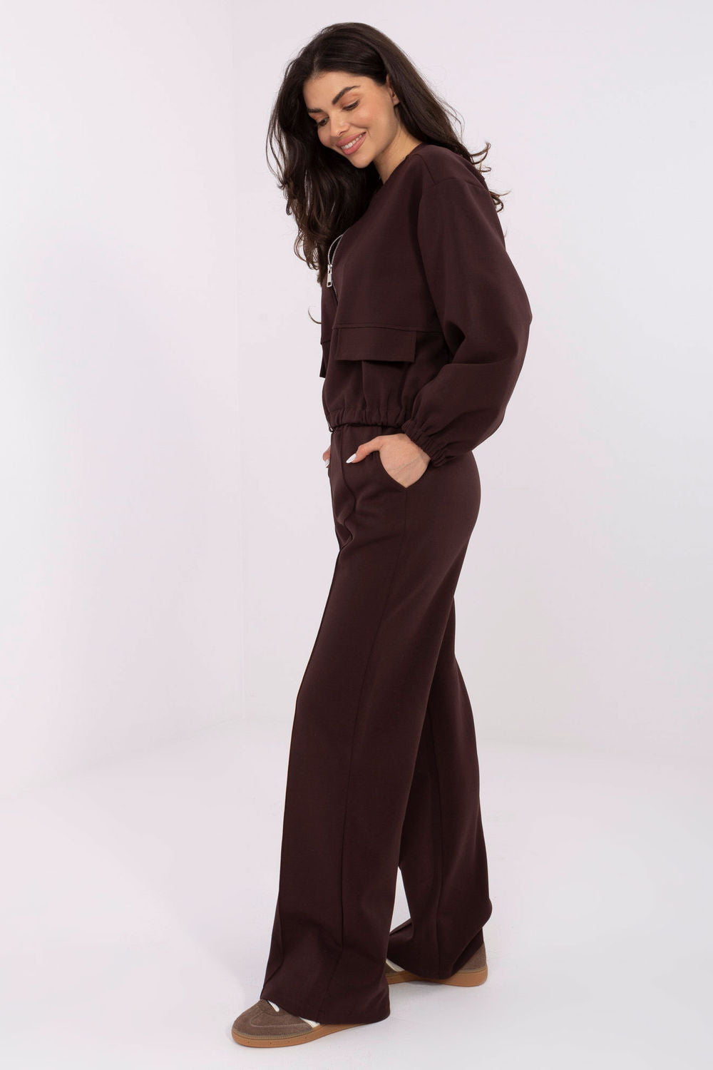 T-shirt femme Factory Price Sweatshirt Sweatshirt — brun