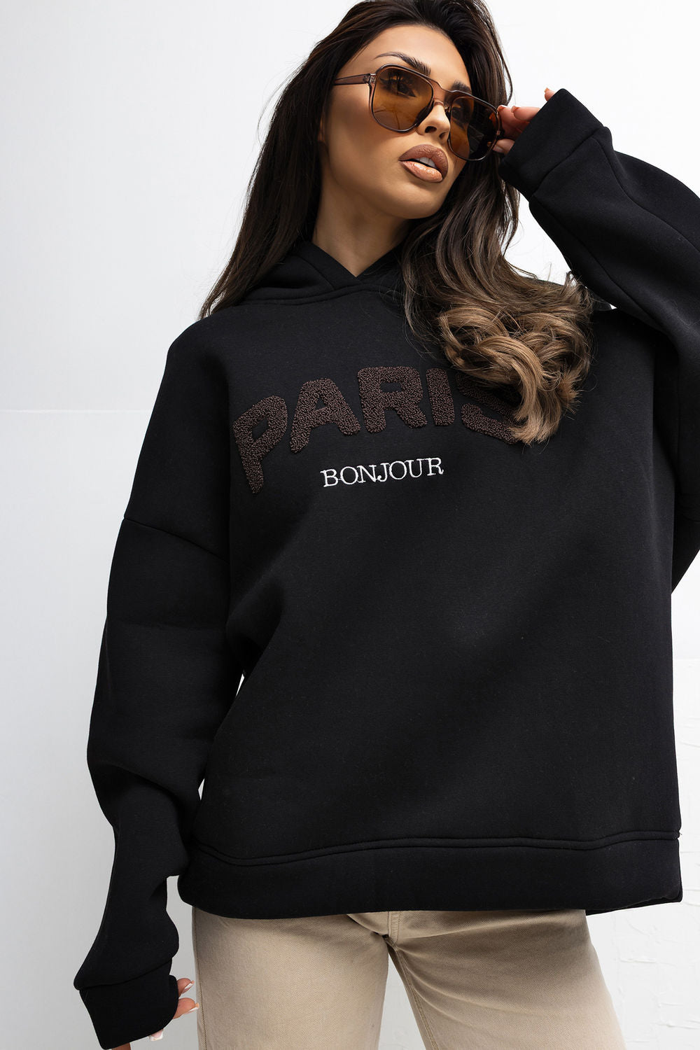 T-shirt femme Rue Paris Sweatshirt Sweatshirt — noir
