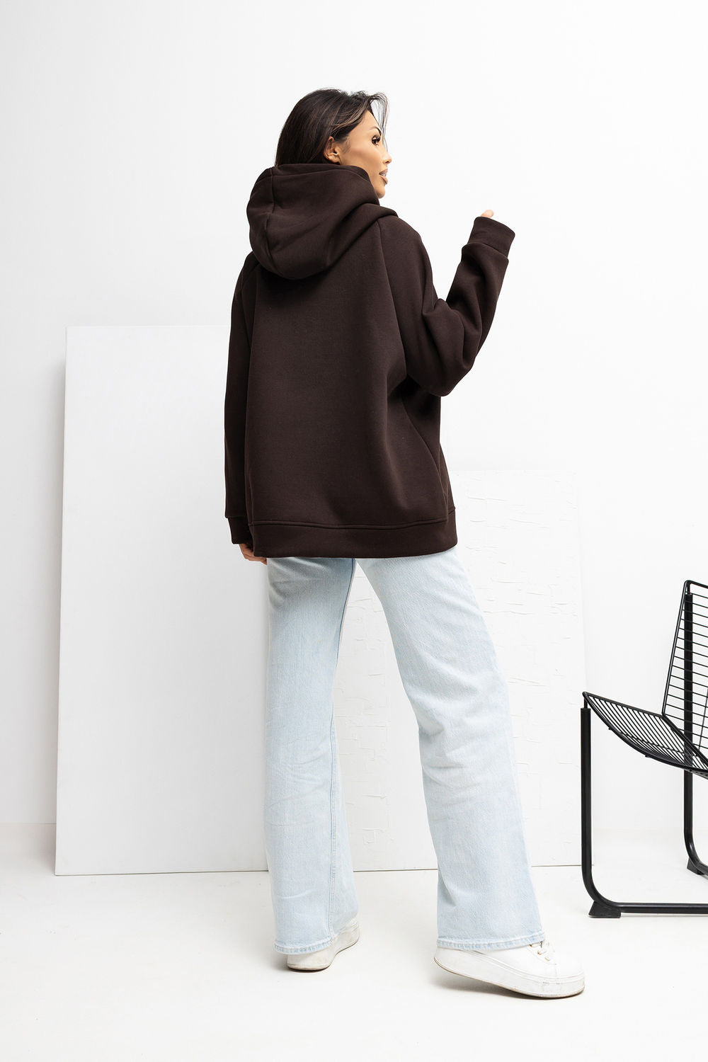 T-shirt femme Rue Paris Sweatshirt Sweatshirt — brun
