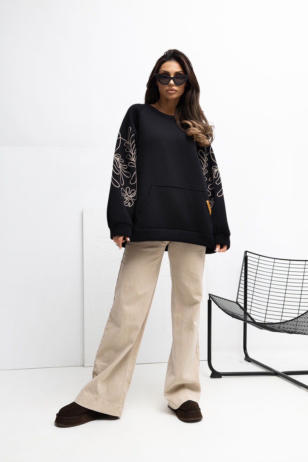 T-shirt femme Rue Paris Sweatshirt Sweatshirt — noir