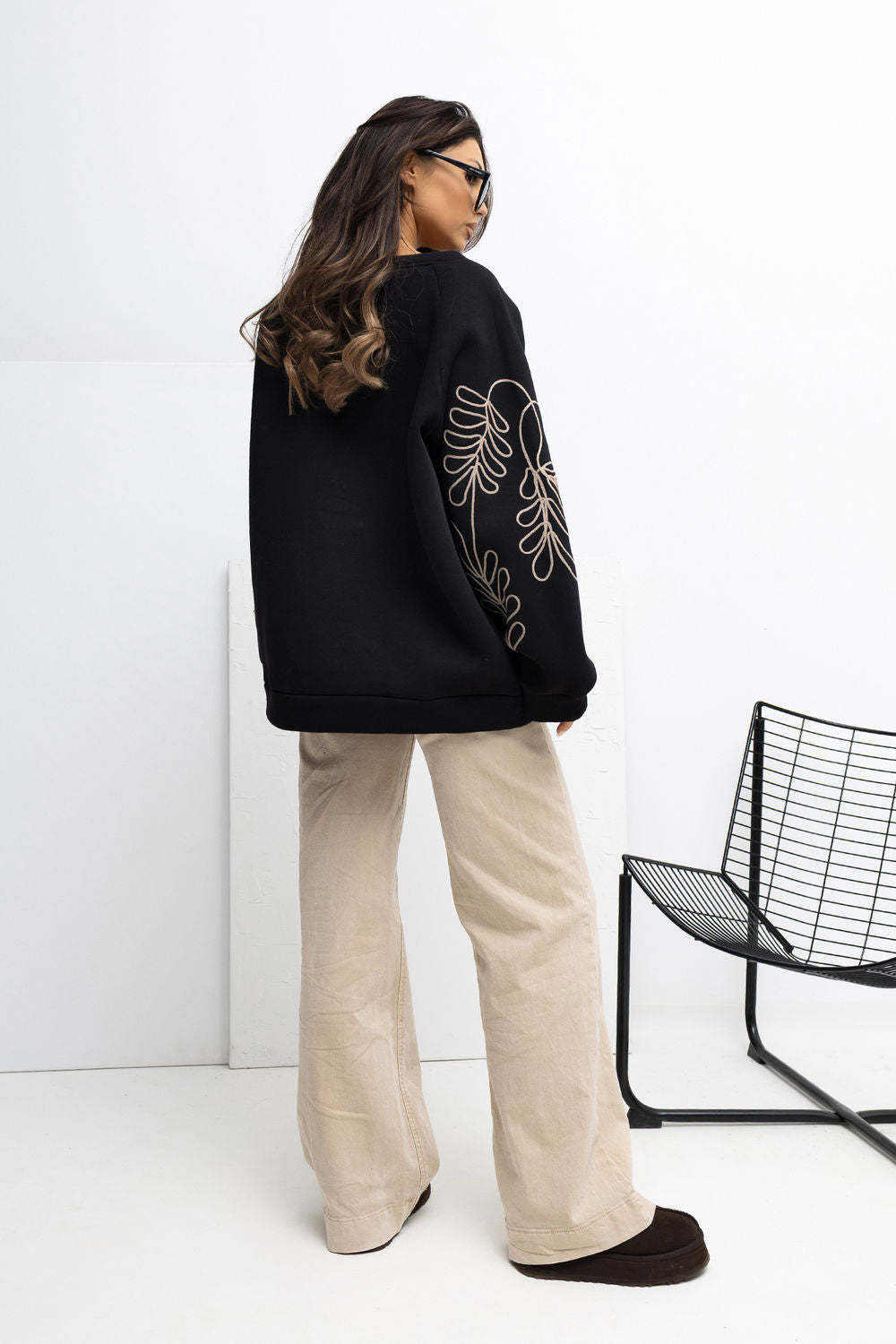 T-shirt femme Rue Paris Sweatshirt Sweatshirt — noir