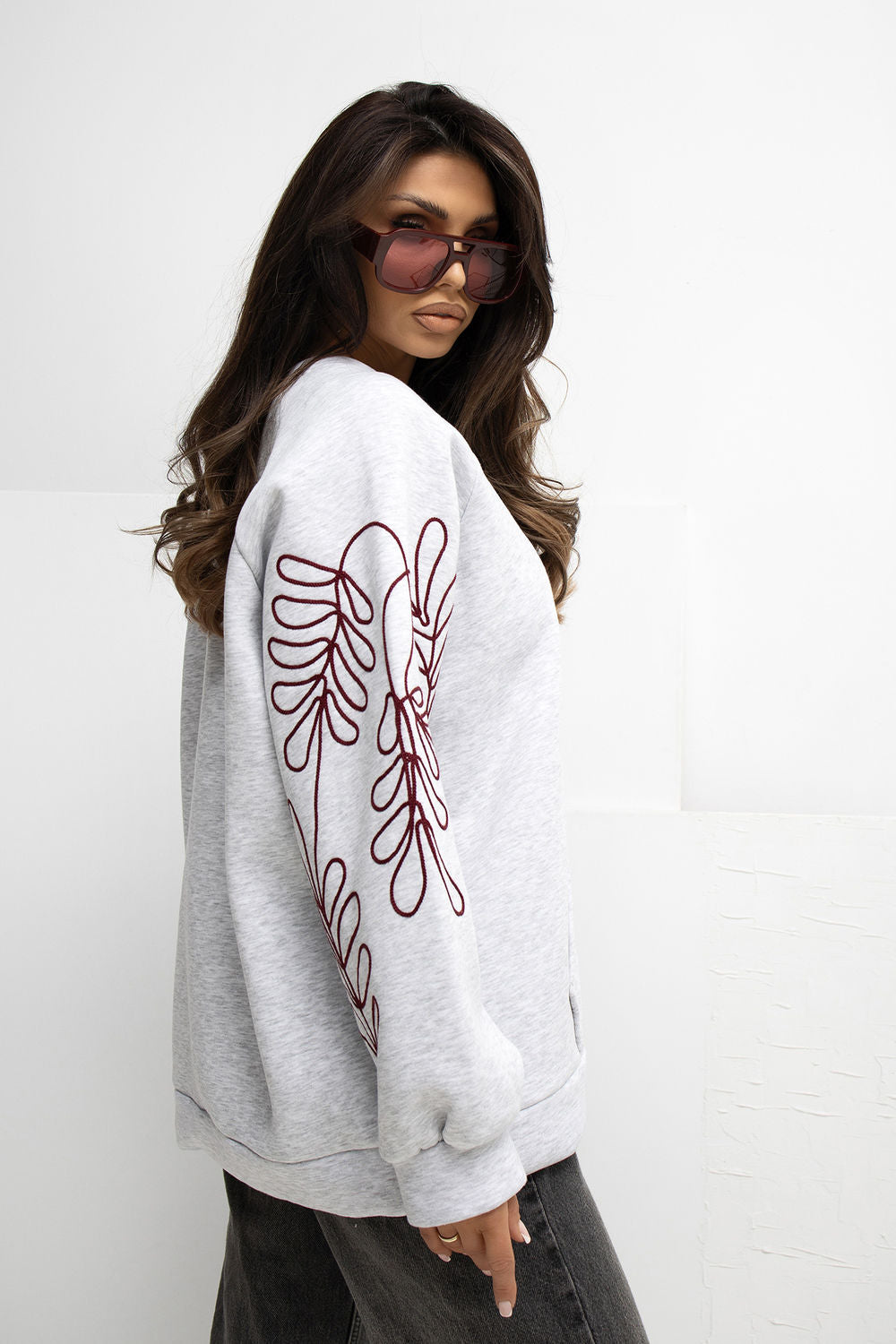T-shirt femme Rue Paris Sweatshirt Sweatshirt — gris