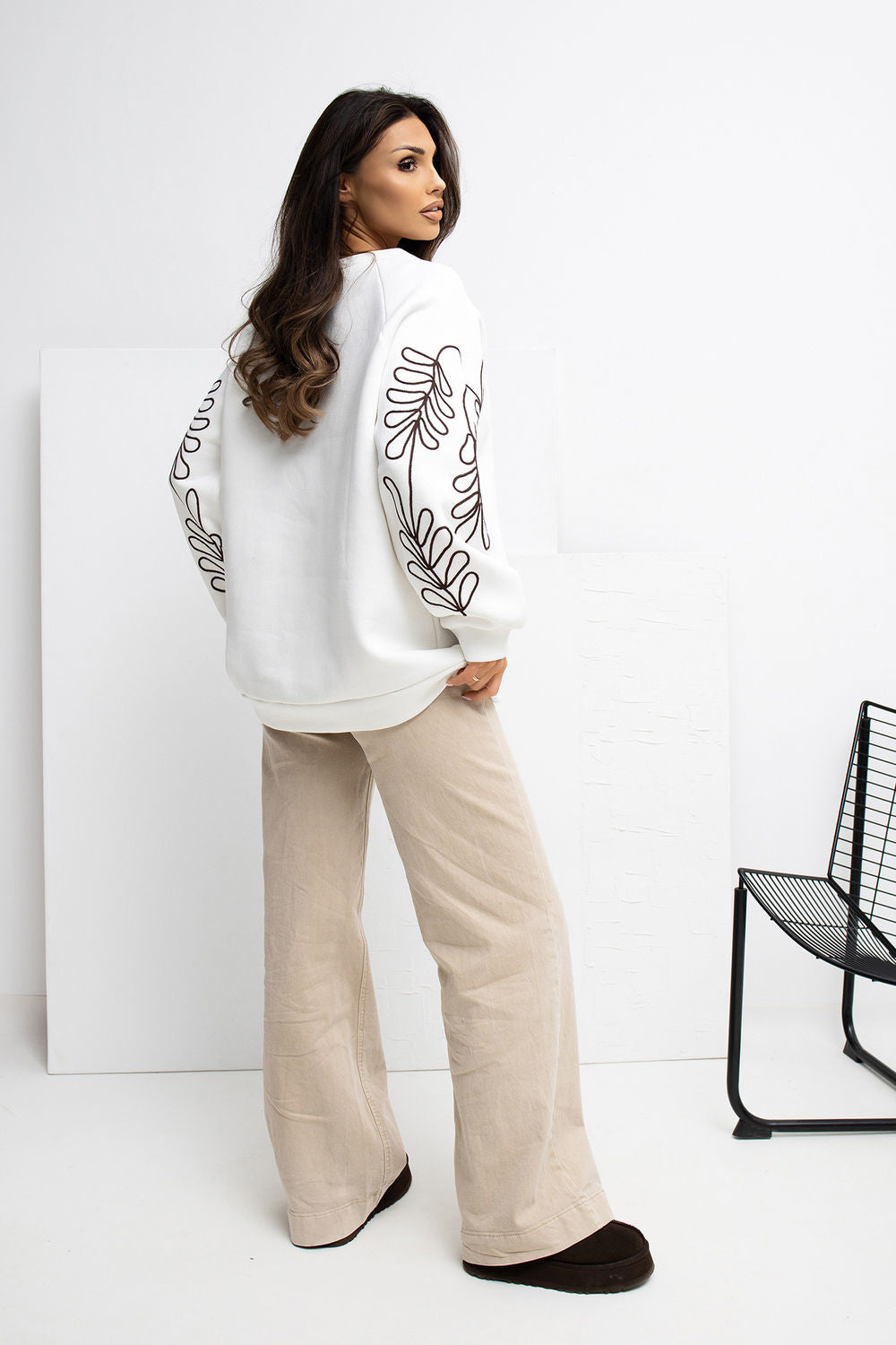 T-shirt femme Rue Paris Sweatshirt Sweatshirt — beige