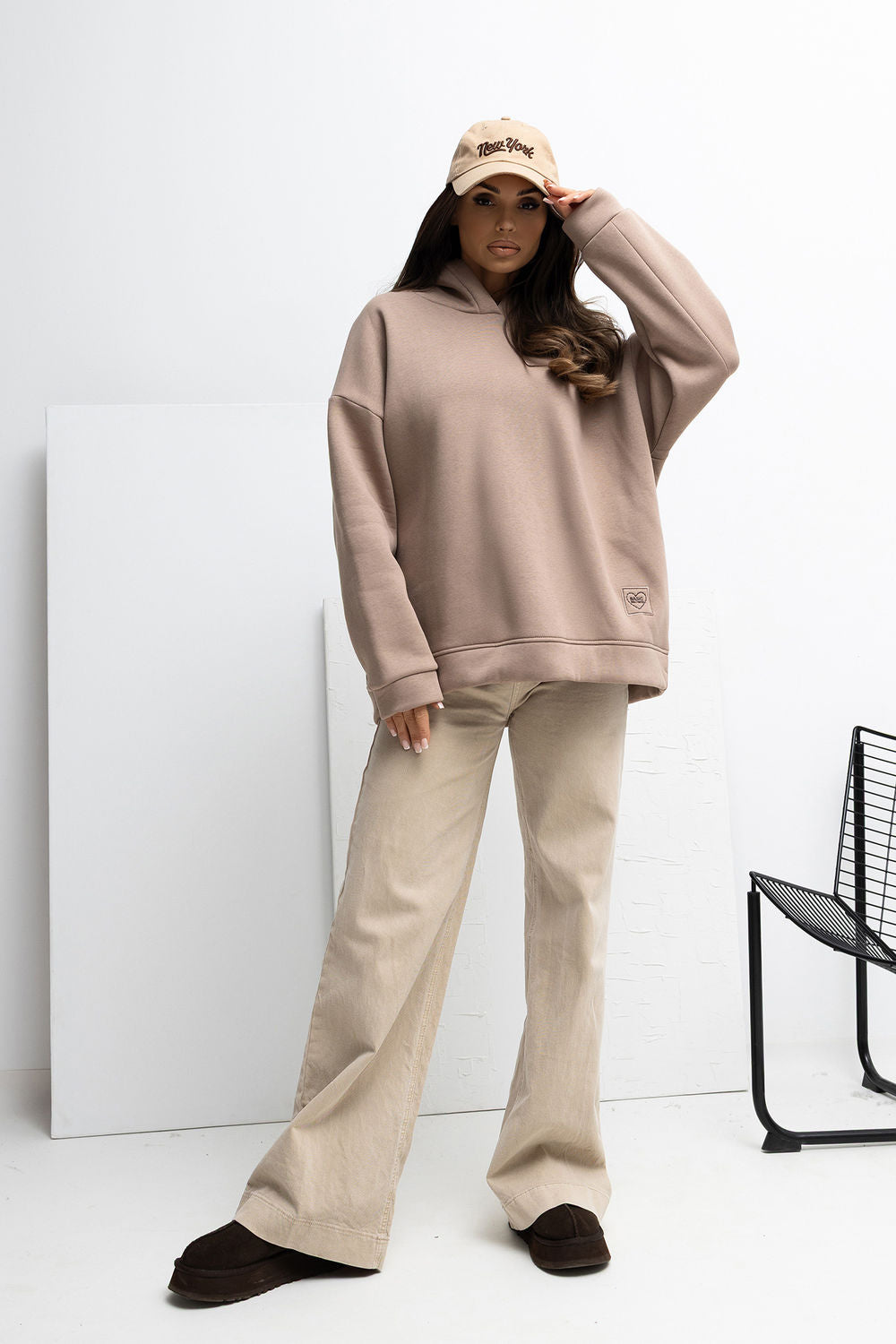 T-shirt femme Rue Paris Sweatshirt Sweatshirt — beige