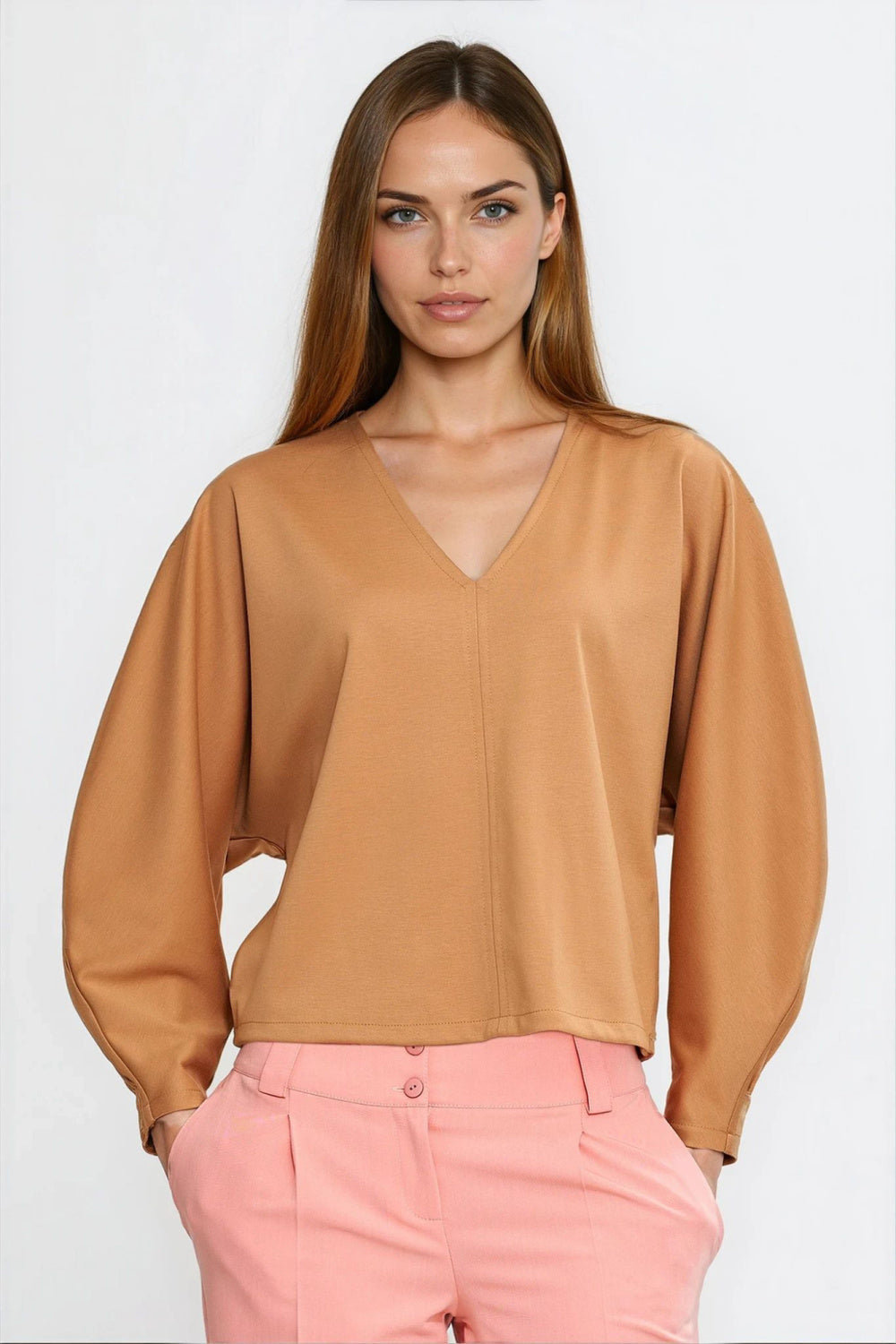 Blouse femme Nife Chemisier Chemisier — brun