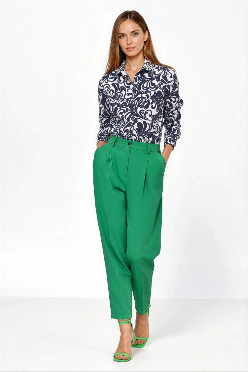 Chaussures à talons femme Nife Pantalon Pantalon — vert