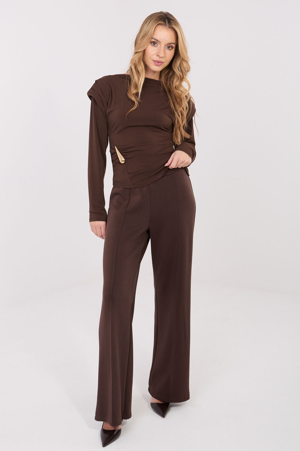 Blouse femme Italy Moda Chemisier Chemisier — brun