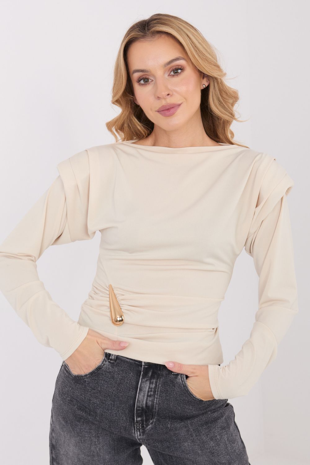 Blouse femme Italy Moda Chemisier Chemisier — beige