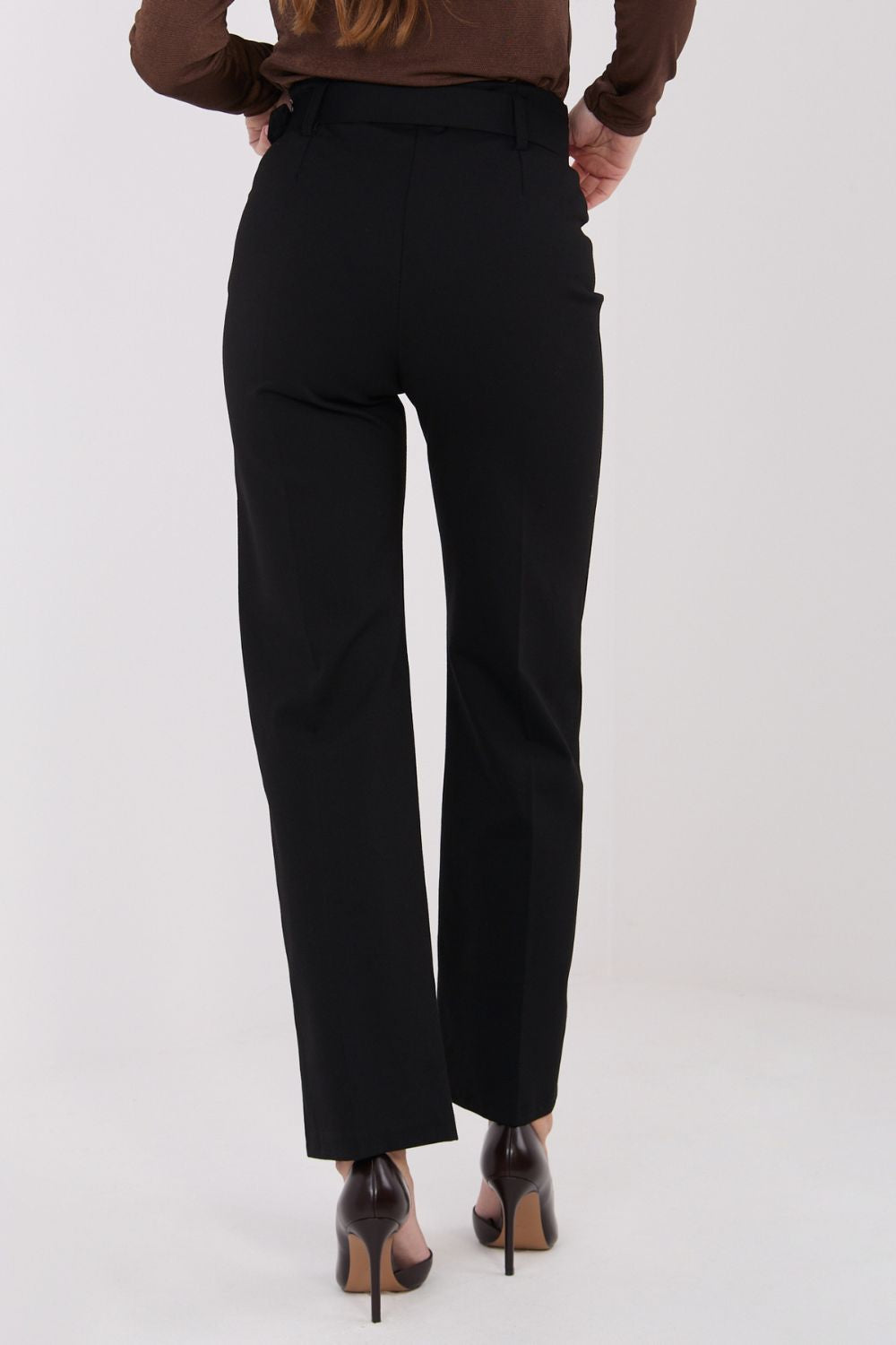 Chaussures à talons femme Italy Moda Pantalon Pantalon — noir