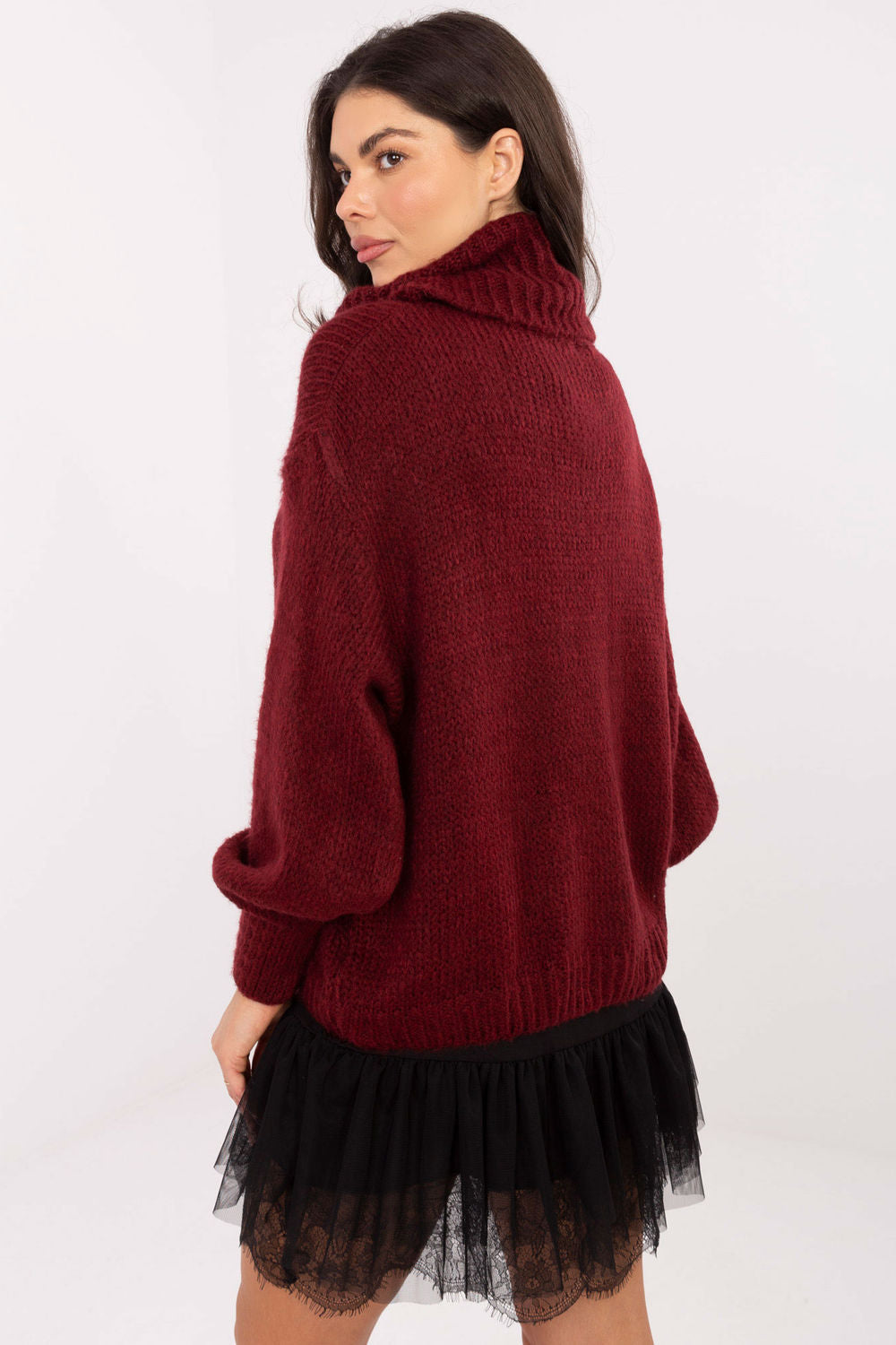 Pull femme Factory Price Col Roulé Col — rouge