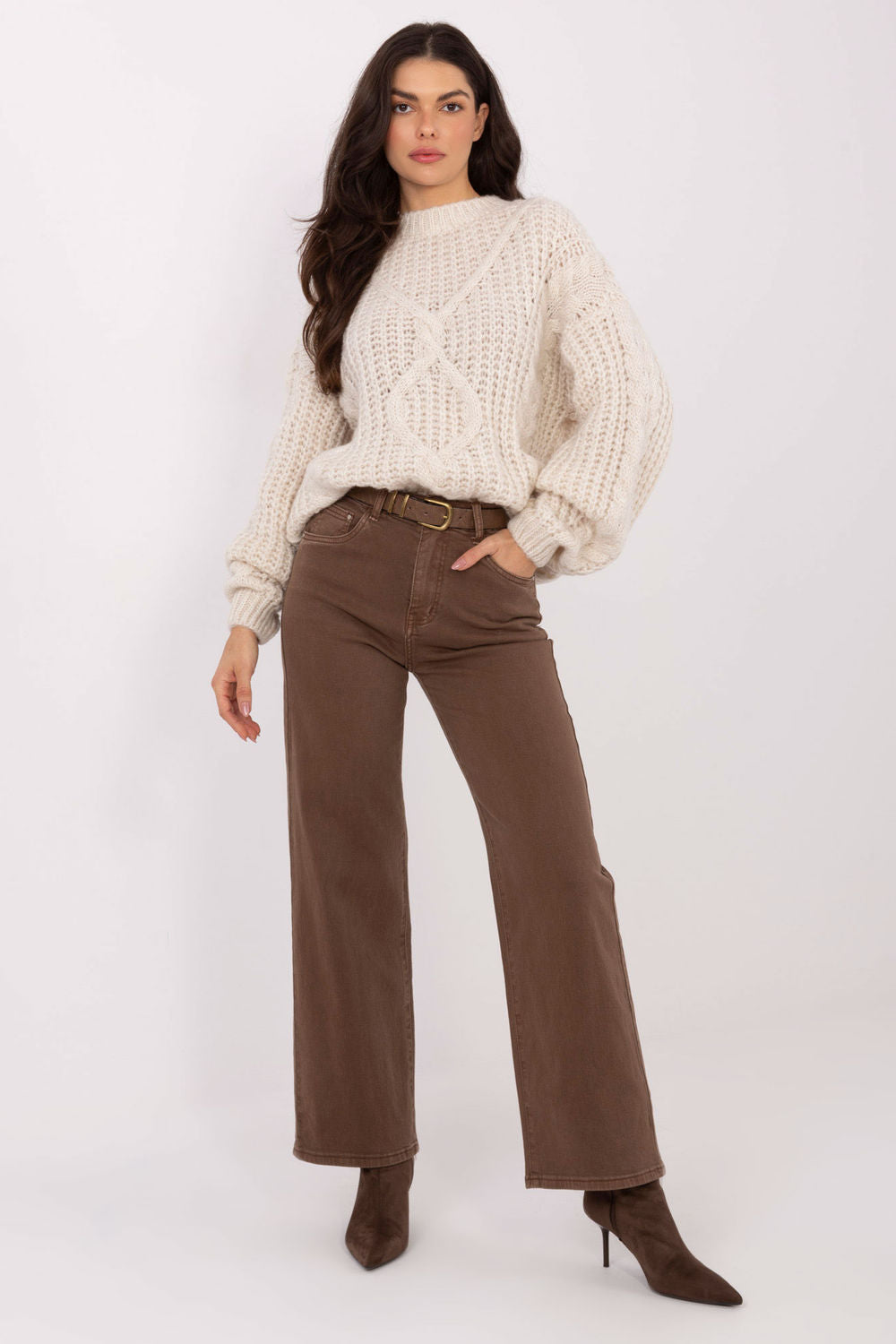 Pull femme Factory Price Chandail Chandail — beige