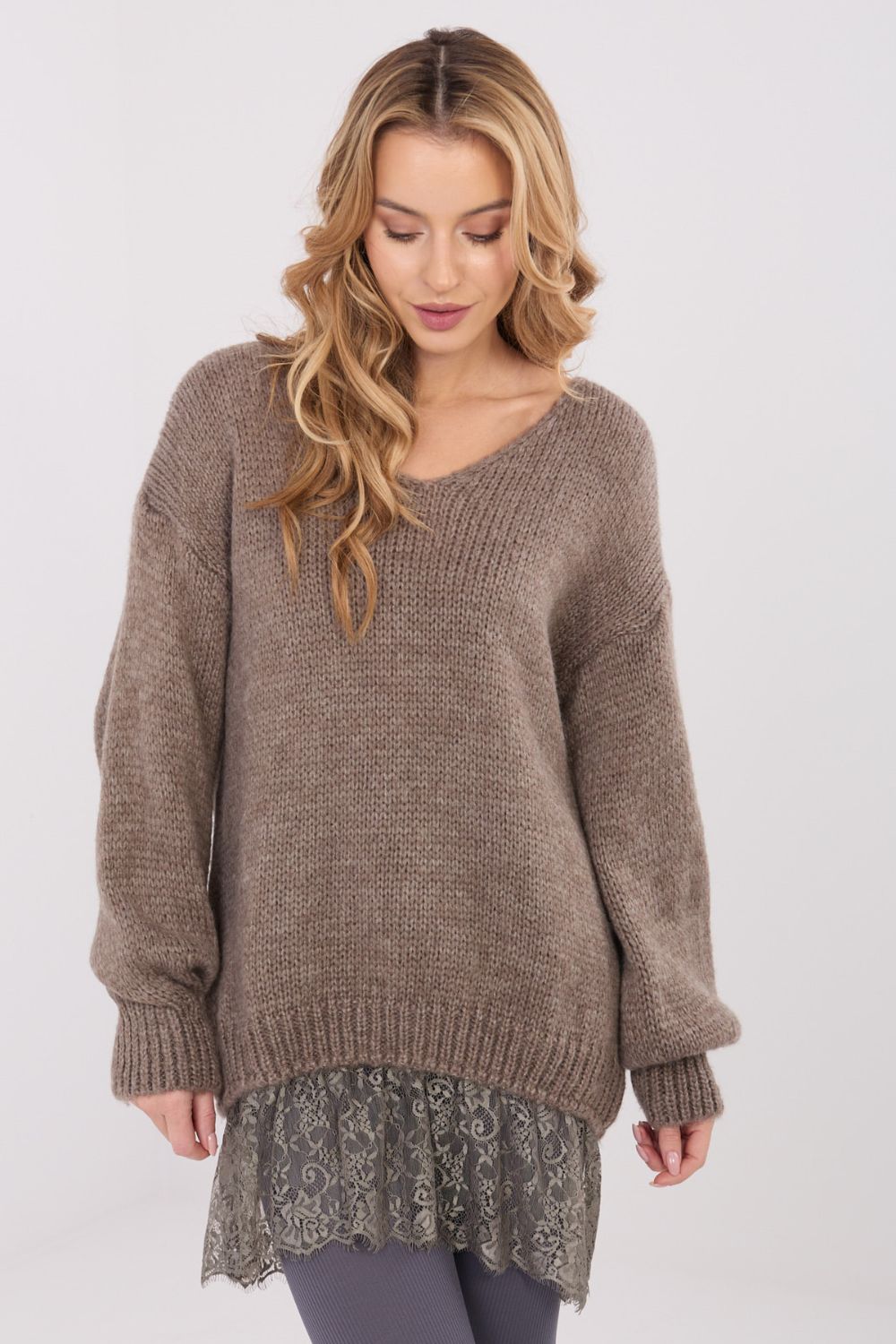 Pull femme Factory Price Chandail Chandail — beige