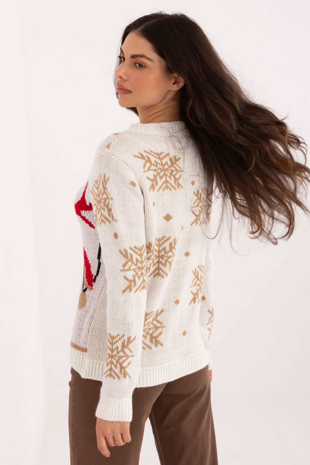 Pull femme Italy Moda Chandail Chandail — beige