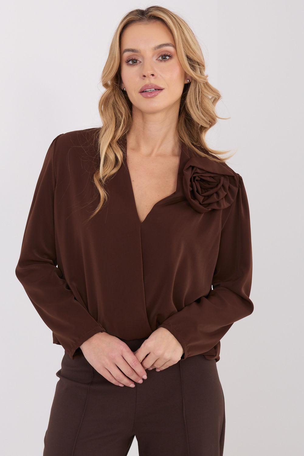 Blouse femme Italy Moda Chemisier Chemisier — brun